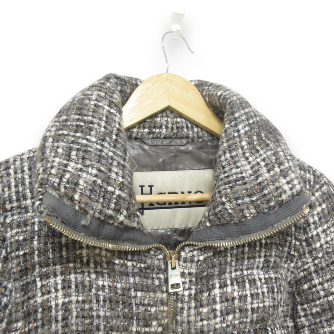 HERNO - 良品 HERNO ヘルノ ハイネック ショート丈 ツイード HERNO - 良品 HERNO ヘルノ ハイネック ショート丈 ツイード