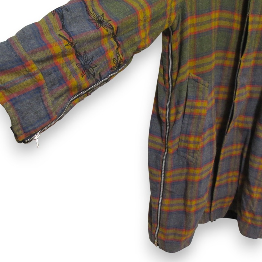 sacai - 美品 sacai サカイ コットン×ウール チェック柄 サイド sacai - 美品 sacai サカイ コットン×ウール チェック柄 サイド