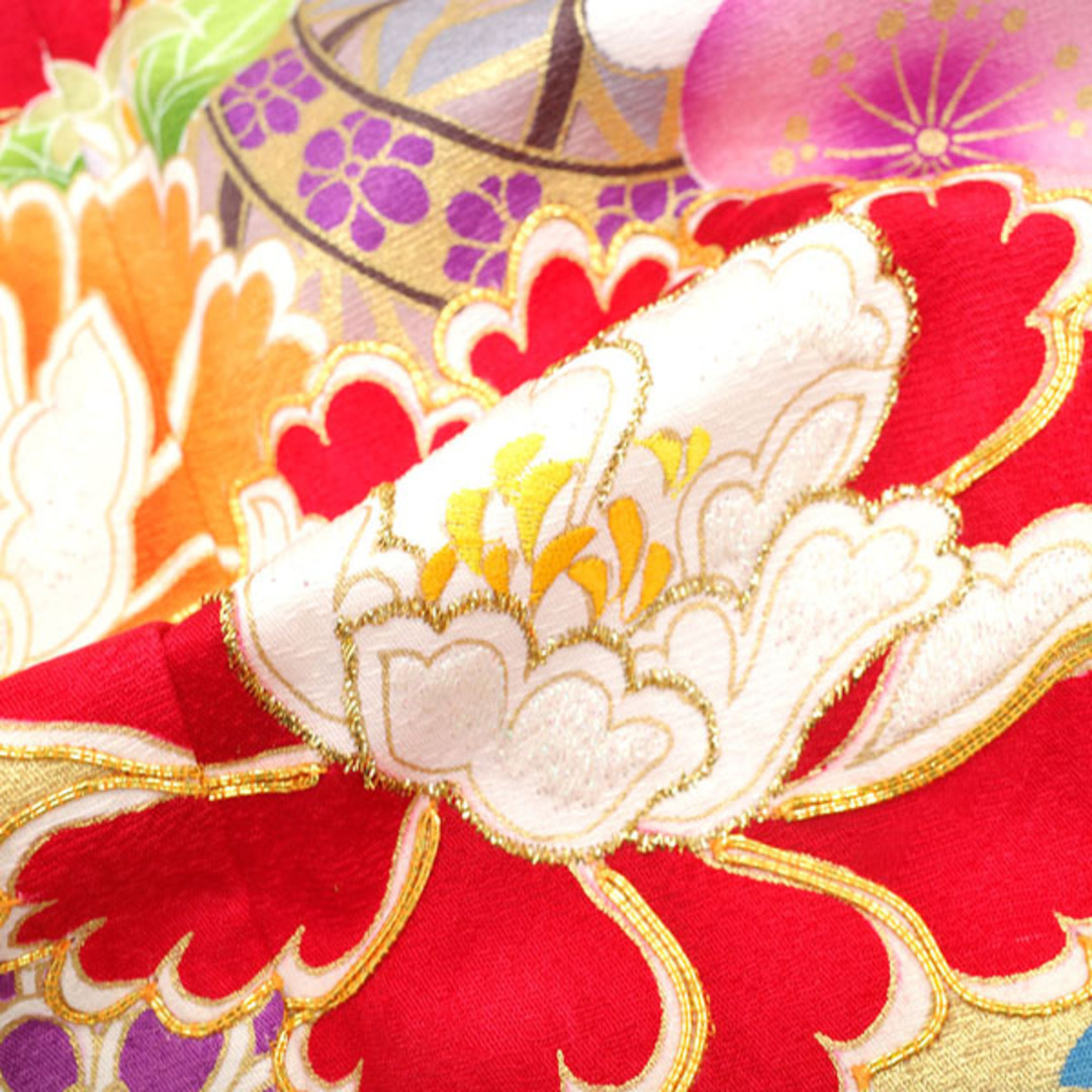 振袖 着物 袷 金駒刺繍 金彩加工 ライトパープル 紫 四季の花 振袖 着物 袷 金駒刺繍 金彩加工 ライトパープル 紫 四季の花