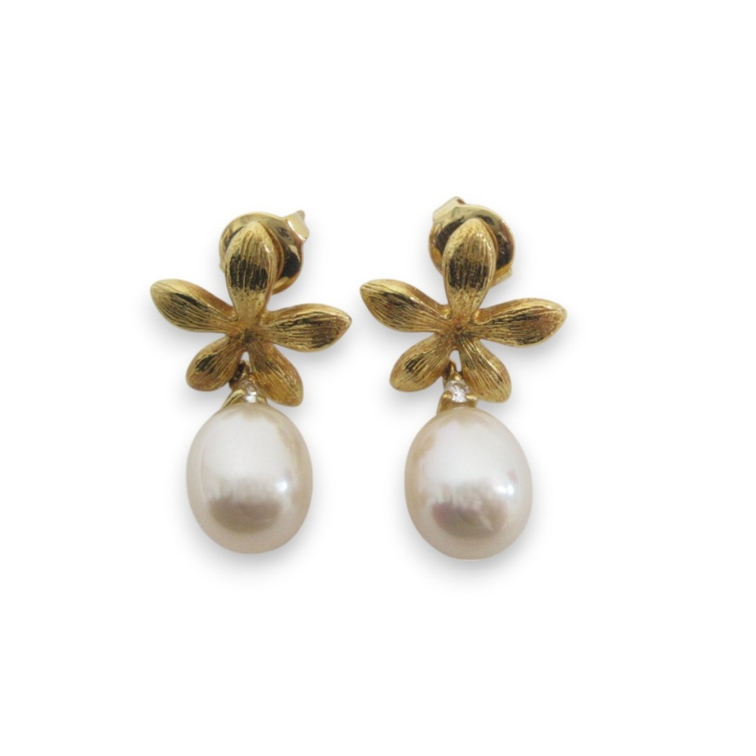 MIKIMOTO - 美品 MIKIMOTO ミキモト K18 パール 1Pダイヤ MIKIMOTO - 美品 MIKIMOTO ミキモト K18 パール 1Pダイヤ