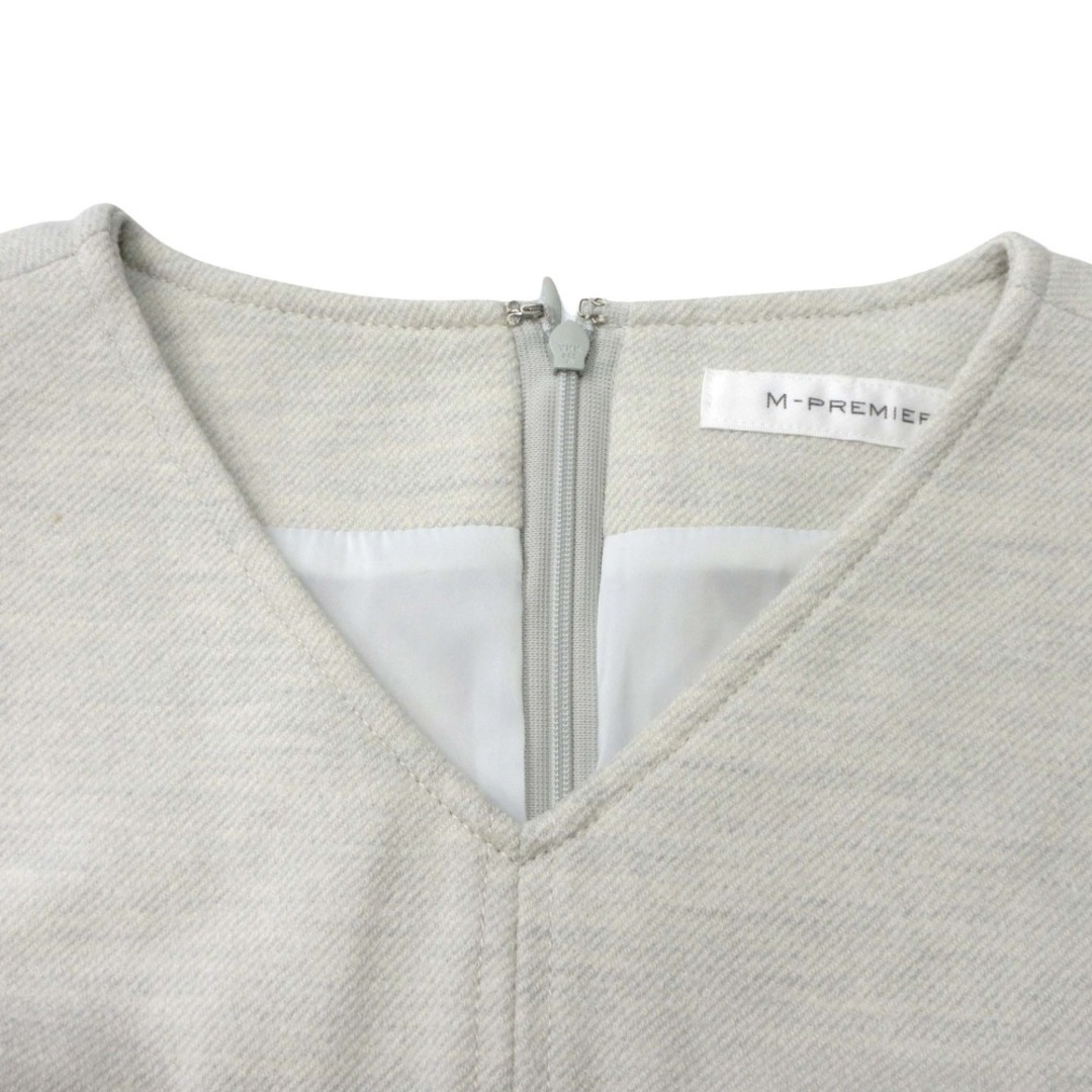 M-premier - 美品 M-Premier エムプルミエ ウール ワンピース V M-premier - 美品 M-Premier エムプルミエ ウール ワンピース V