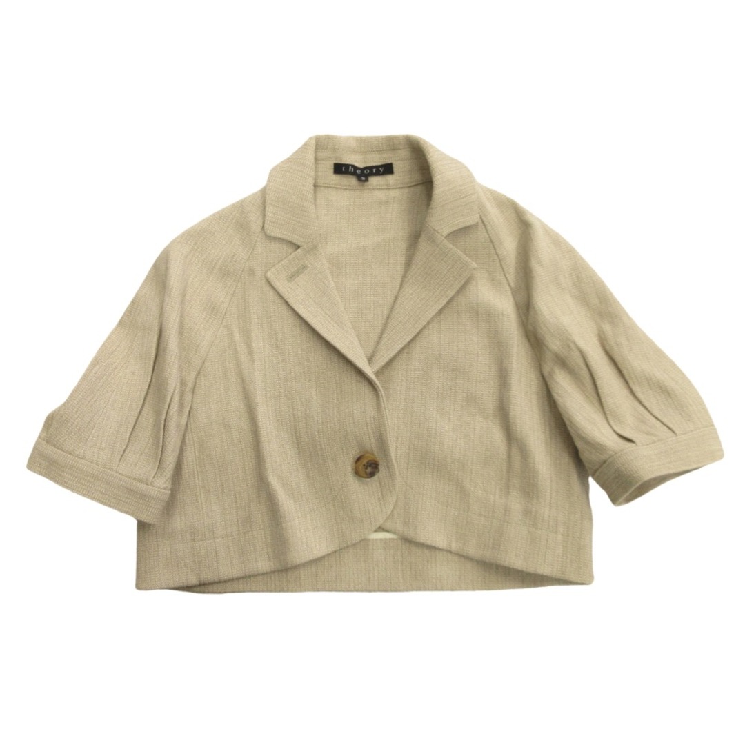 Theory - 良品 Theory セオリー クロップド リネン ジャケット Theory - 良品 Theory セオリー クロップド リネン ジャケット