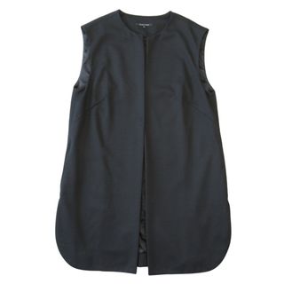 トランスワーク(TRANS WORK)の新品同様 TRANS WORK トランスワーク ベスト ジレ カットソー ノースリーブ U1E05-813-09 サイズ38 黒 ブラック レディース 古着 中古 USED(ベスト/ジレ)