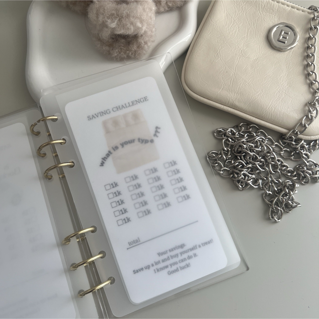 韓国saving！チェックシート付きリフィル インテリア/住まい/日用品の文房具(ファイル/バインダー)の商品写真