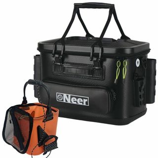Neer バッカン 32L ブラック 水汲みバケツ付き タックルボックス1272(釣り糸/ライン)