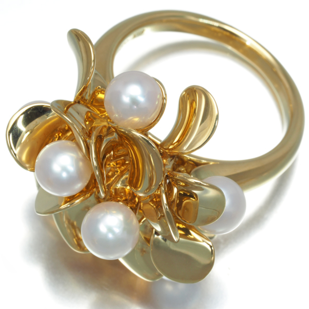MIKIMOTO - ミキモト リング パール 真珠 5.0mm 花びら フラワー MIKIMOTO - ミキモト リング パール 真珠 5.0mm 花びら フラワー