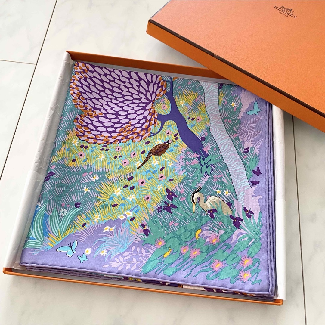 HERMES - エルメス スカーフ カレ90 英国式庭園にての通販 by HERMES - エルメス スカーフ カレ90 英国式庭園にての通販 by
