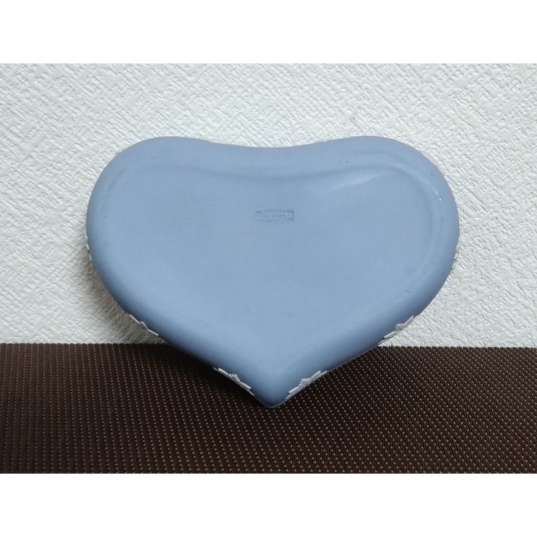 WEDGWOOD - ウェッジウッド・ジャスパーペールブルー ハート型蓋 WEDGWOOD - ウェッジウッド・ジャスパーペールブルー ハート型蓋