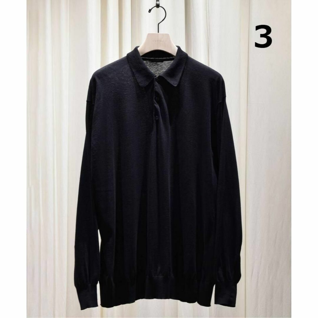 COMOLI - COMOLI 25SS コットン ニットポロ 3 コモリの通販 by COMOLI - COMOLI 25SS コットン ニットポロ 3 コモリの通販 by