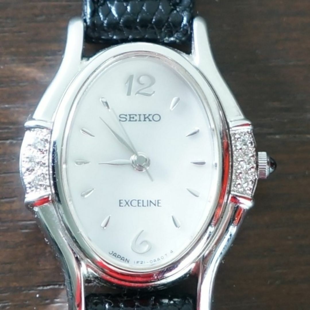 新発売 SEIKO - 【稼働美品】セイコー EXCELINE 6Pダイヤ 新品ベルト 時計