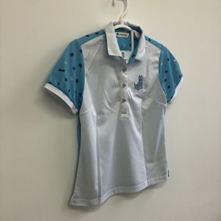 【BLACK&WHITE SPORTSWEAR】ブラック＆ホワイトスポーツウェア 白　ブルー　半袖　Lサイズ(Tシャツ(半袖/袖なし))