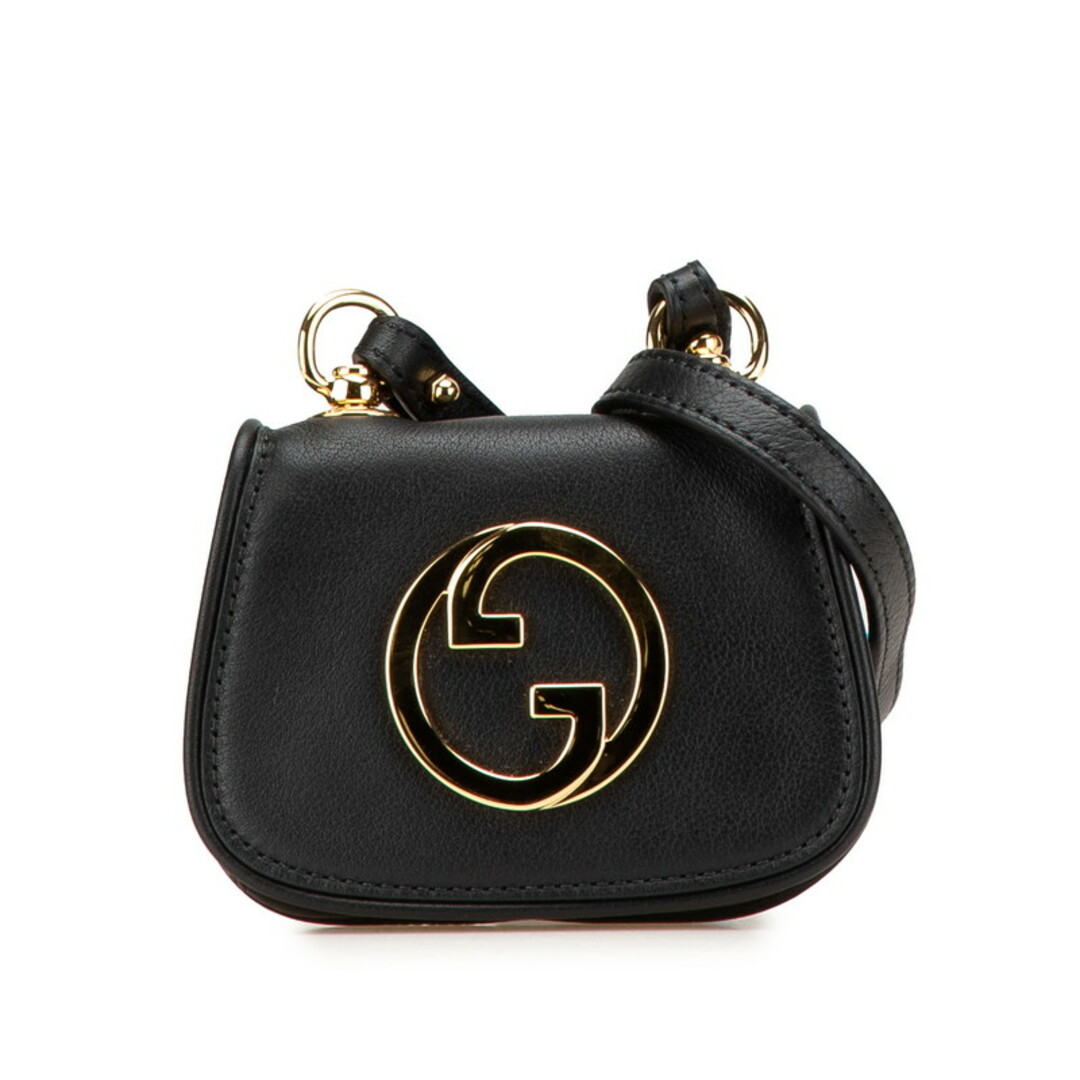 GUCCI - 美品 グッチ インターロッキングG ブロンディ 斜め掛け ショルダーウォレット カードケース 698635 レザー レディース GUCCI 【228-01355】