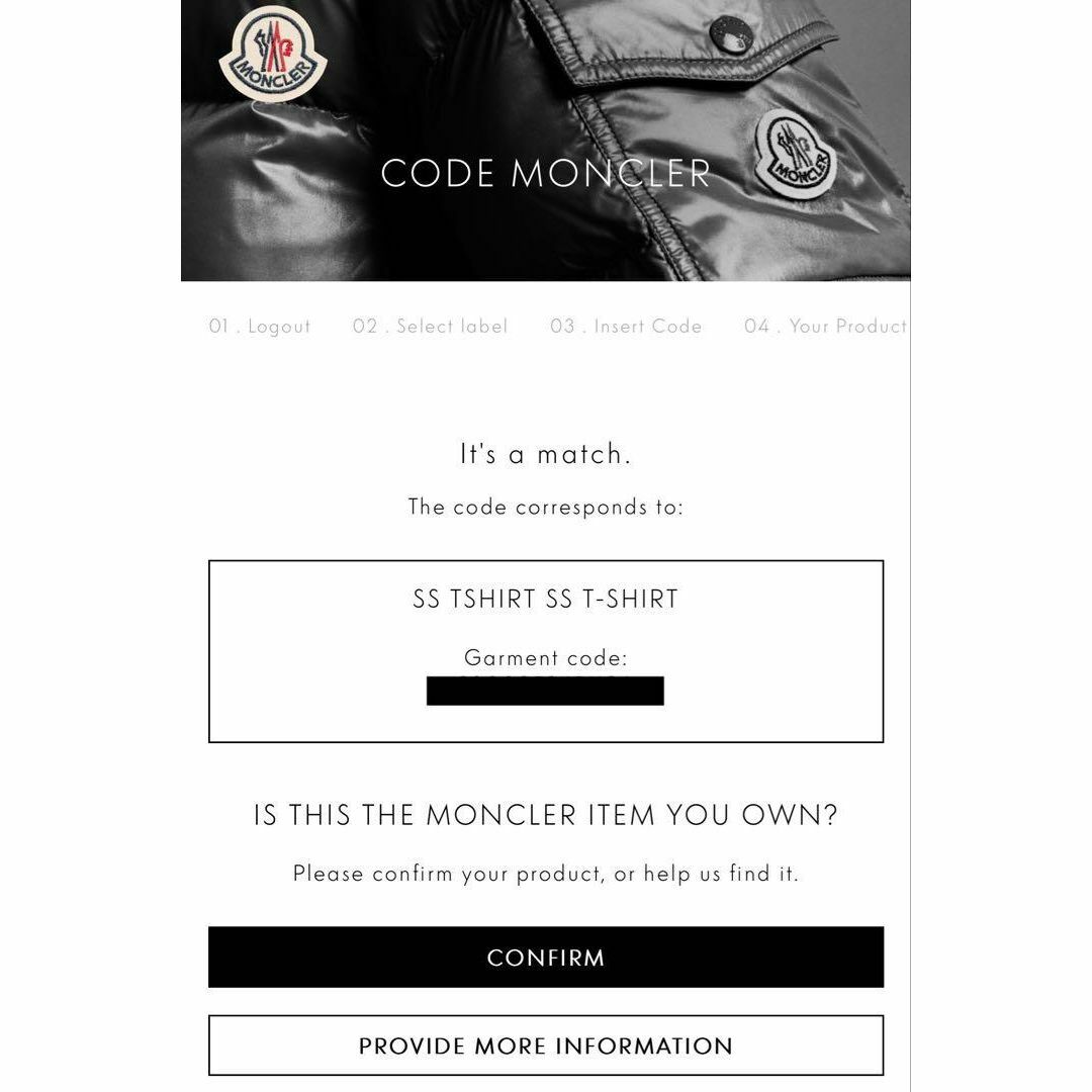 MONCLER - 10683【美品・QR確認済み】モンクレール☆刺繍 MONCLER - 10683【美品・QR確認済み】モンクレール☆刺繍