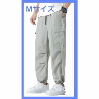 カーゴパンツ オーバーサイズ ワイド ガウチョ 春服 夏服(ライトグレー/M)(ワークパンツ/カーゴパンツ)