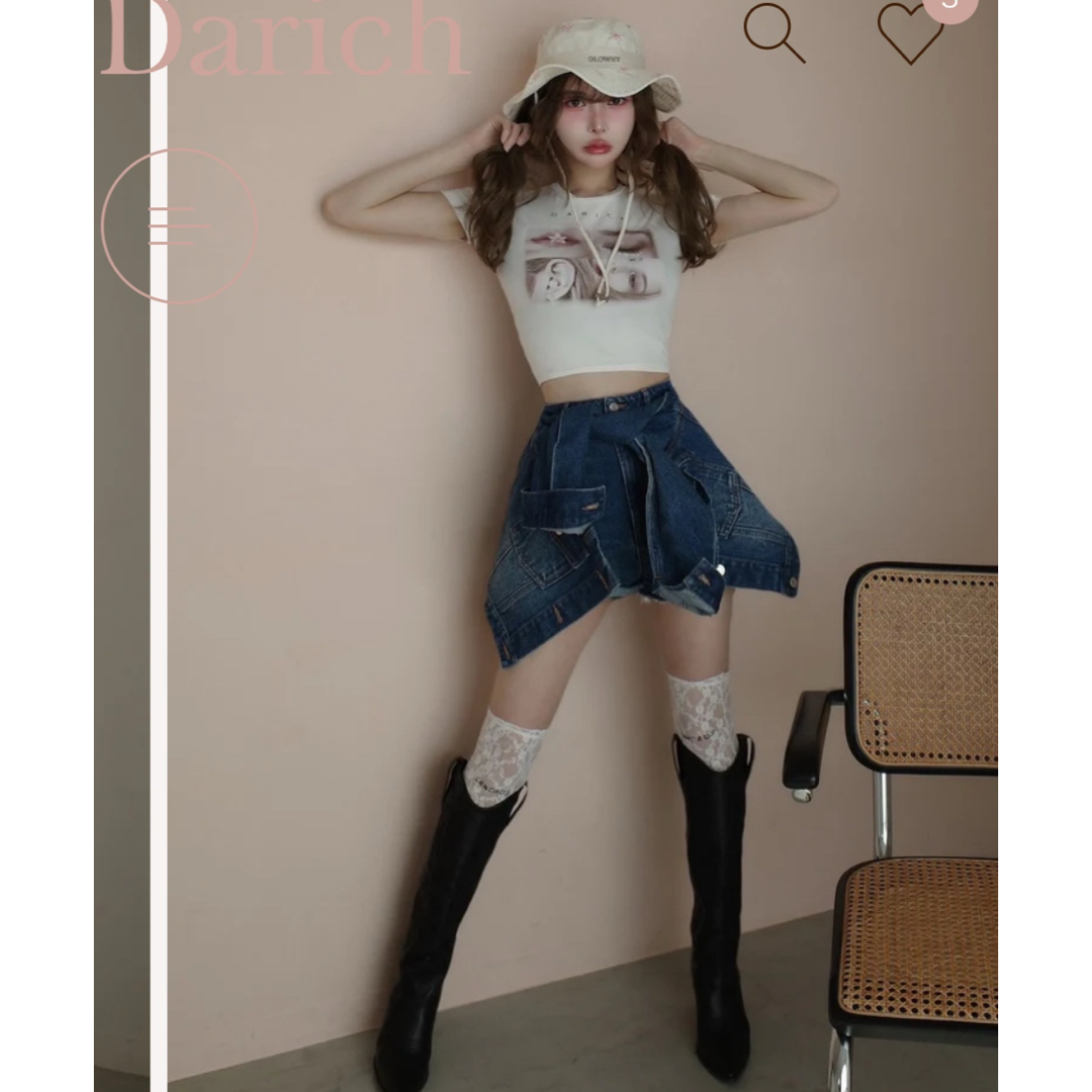 Darich - darich♡レディフォトコンパクトTシャツ新品未使用タグ Darich - darich♡レディフォトコンパクトTシャツ新品未使用タグ