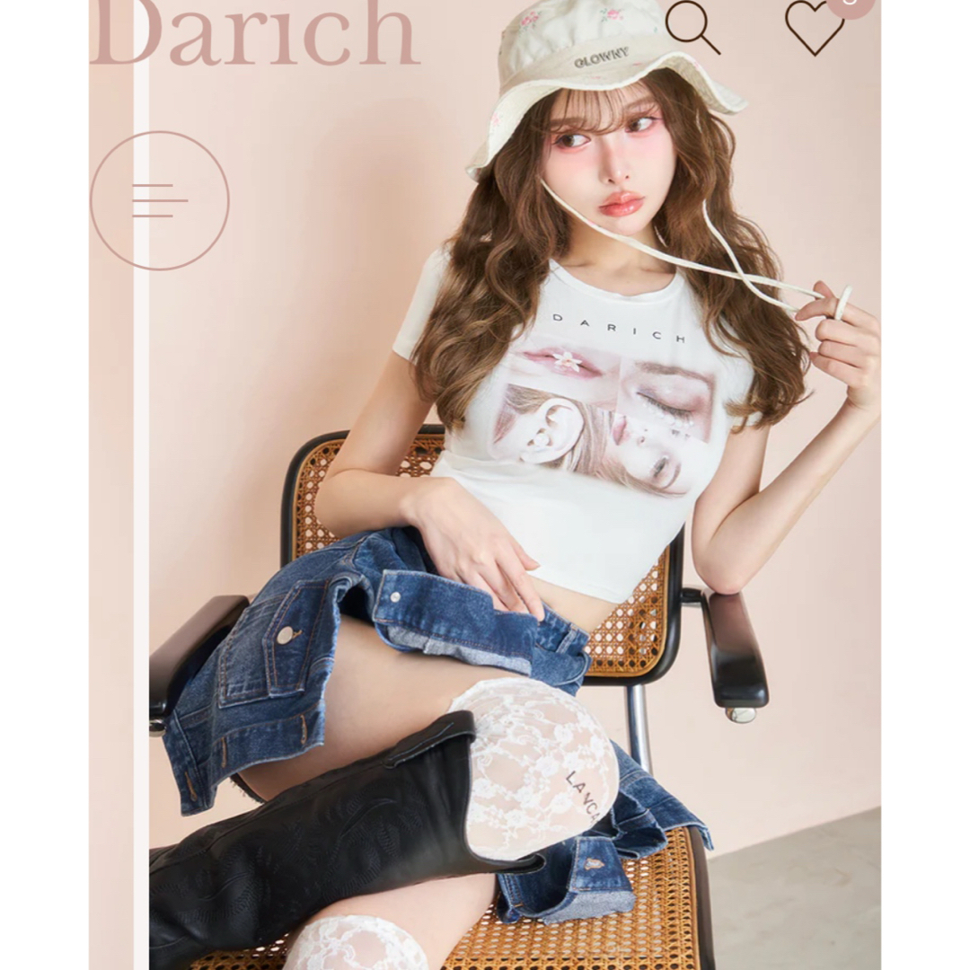 Darich - darich♡レディフォトコンパクトTシャツ新品未使用タグ Darich - darich♡レディフォトコンパクトTシャツ新品未使用タグ