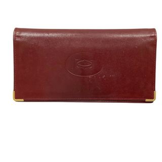 カルティエ(Cartier)のCartier カルティエ マストライン ボルドー 長財布 札入れ【中古】MK-1720(財布)