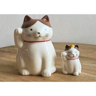 【新品】招き猫(2つ)(置物)