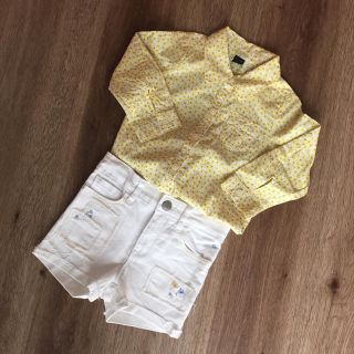 ベビーギャップ(babyGAP)のbabygap 花柄シャツ&パンツ セット(ブラウス)