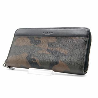 COACH - COACH シグネチャー ジップ メンズ 長財布 マホガニー COACH - COACH シグネチャー ジップ メンズ 長財布 マホガニー