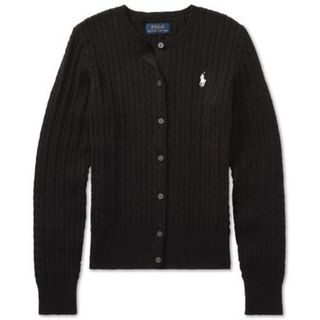 ポロラルフローレン(POLO RALPH LAUREN)の【新品】ラルフローレン 150cm/ガールズL カーディガン ブラック 女の子(カーディガン)