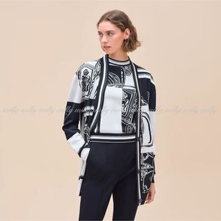 HERMES - 新品タグ付【HERMES】2024無秩序ニットジャカード HERMES - 新品タグ付【HERMES】2024無秩序ニットジャカード