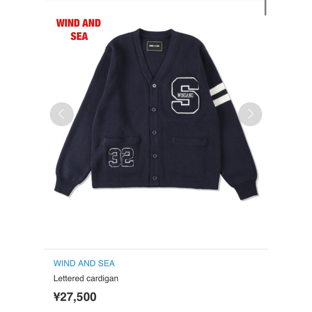 WIND AND SEA - 【新品】WIND AND SEA Lettered Cardigan タグ WIND AND SEA - 【新品】WIND AND SEA Lettered Cardigan タグ