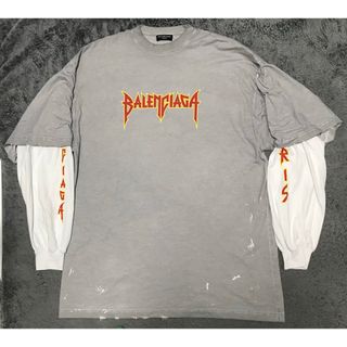 BALENCIAGA(Tシャツ/カットソー(七分/長袖) ・ グレー/灰色系 BALENCIAGA(Tシャツ/カットソー(七分/長袖) ・ グレー/灰色系