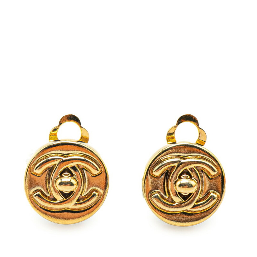 CHANEL - 美品 シャネル ヴィンテージ ココマーク ターンロック イヤリング メッキ レディース CHANEL 【222-00947】