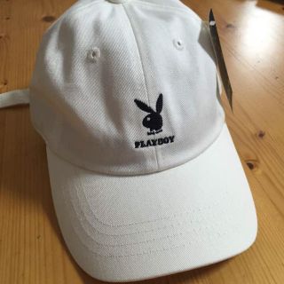 プレイボーイ(PLAYBOY)の新品♡プレイボーイキャップ白(キャップ)