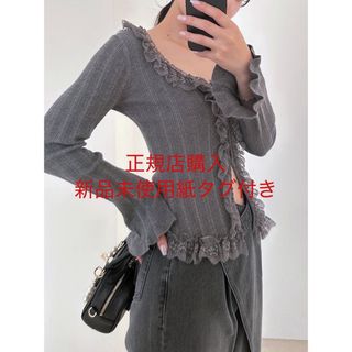 SNIDEL - レースカラーニットプルオーバーの通販 by SNIDEL - レースカラーニットプルオーバーの通販 by