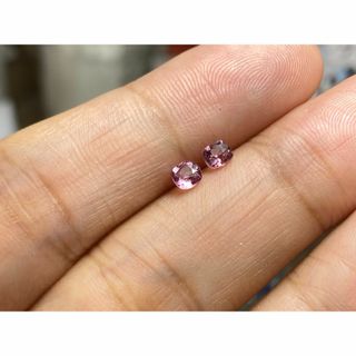 RS10-42 非加熱 ピンク色 スピネル ミャンマー産 ルース(ピアス)