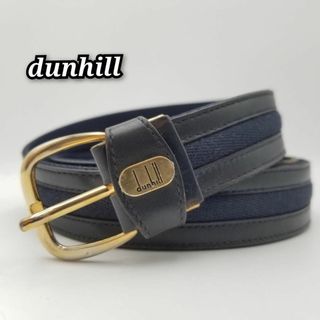 Dunhill - dunhill ダンヒル レザー ゴールド金具 ベルト Dunhill - dunhill ダンヒル レザー ゴールド金具 ベルト