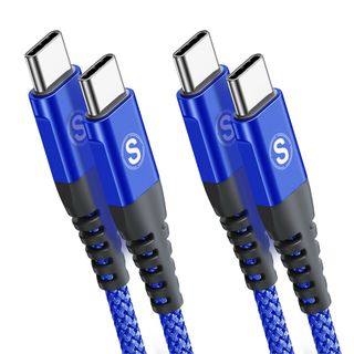 タイプc ケーブル 2M/2本セット60W急速充電(USB C&USB C(バッテリー/充電器)