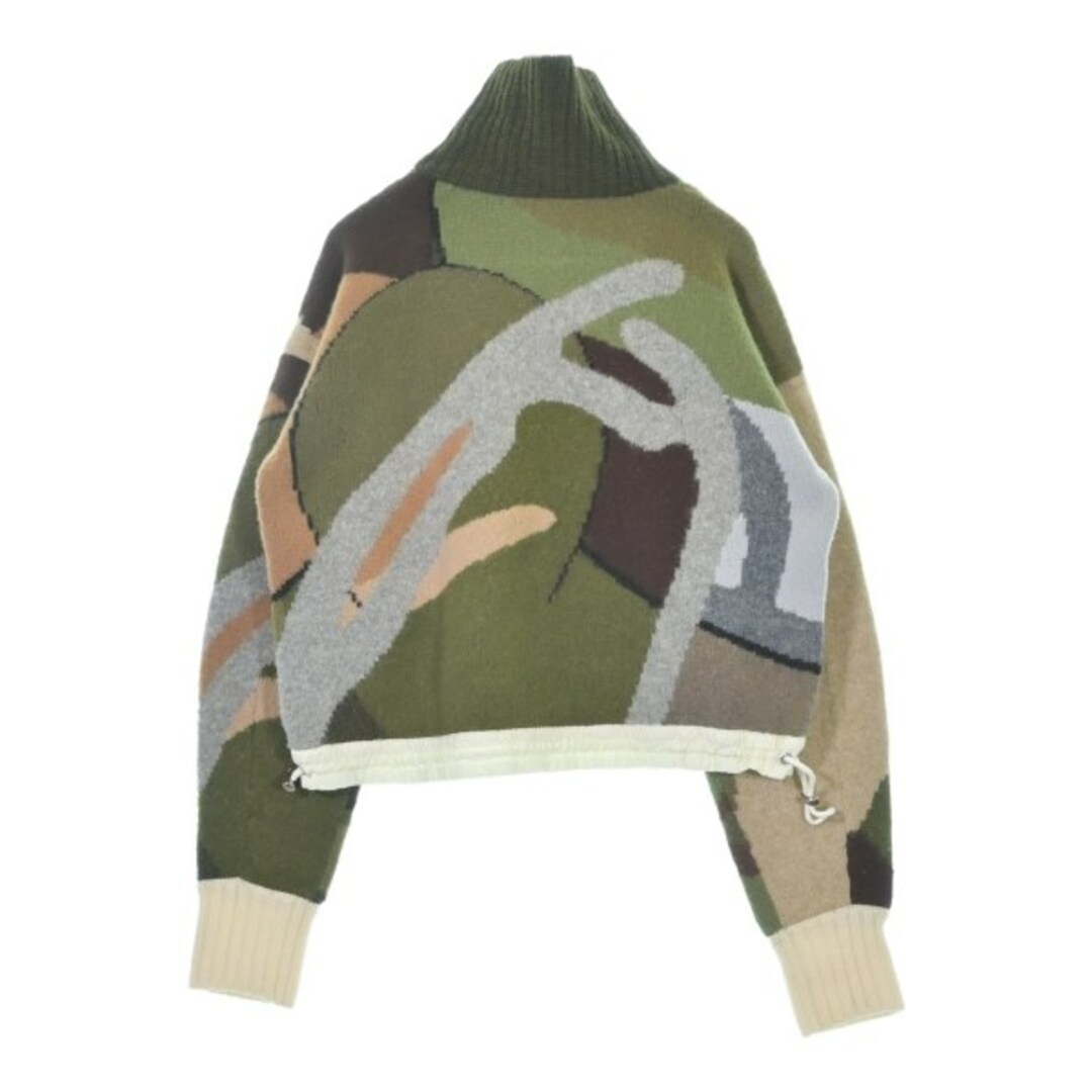 sacai - sacai サカイ ニット・セーター 2(M位) カーキx緑x茶 sacai - sacai サカイ ニット・セーター 2(M位) カーキx緑x茶