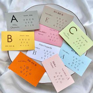 エスコートカード　選べるカラー　名刺サイズ　結婚式　ウェディング　マーメイド紙(その他)