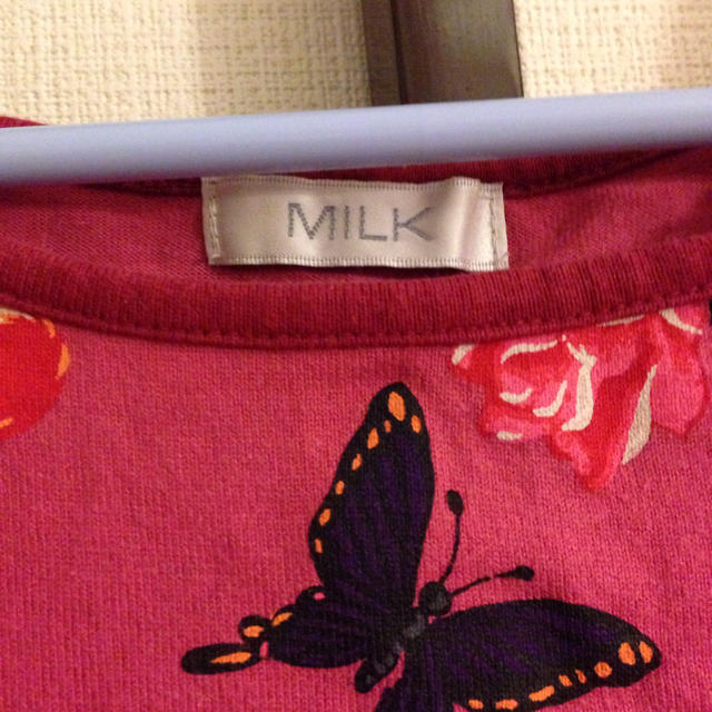 MILK(ミルク)の薔薇×蝶×さくらんぼ＊ノースリーブワンピ レディースのワンピース(ひざ丈ワンピース)の商品写真