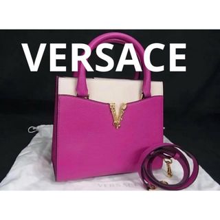 VERSACE - ヴェルサーチ ラ メドゥーサ ハンドバッグ キャンバス VERSACE - ヴェルサーチ ラ メドゥーサ ハンドバッグ キャンバス