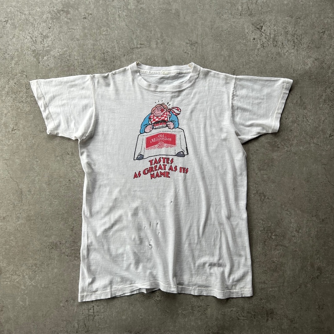 VINTAGE - 70s80s オールドミルウォーキービール 企業tシャツ ホワイト XL相当