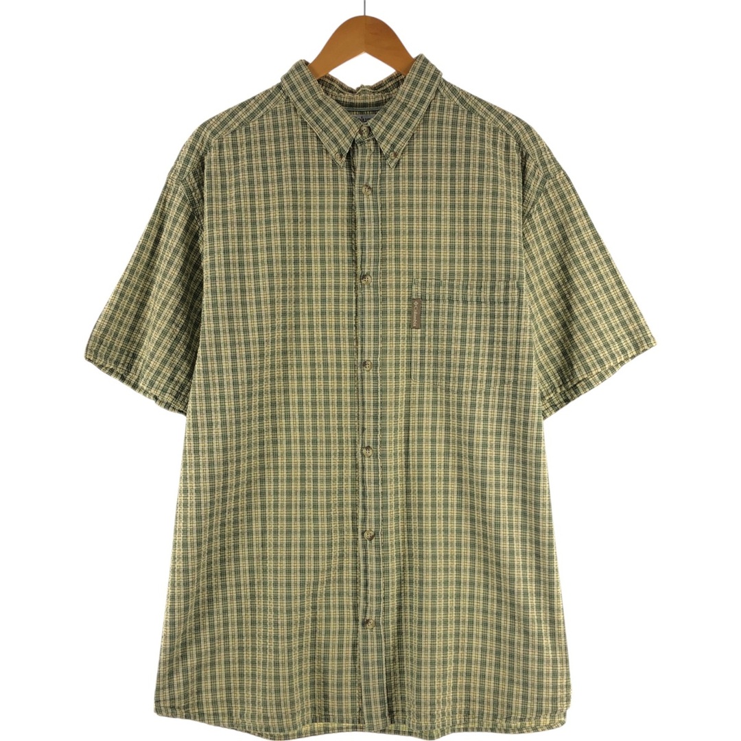 Columbia - 古着 コロンビア Columbia シアサッカー 半袖 ボタン Columbia - 古着 コロンビア Columbia シアサッカー 半袖 ボタン