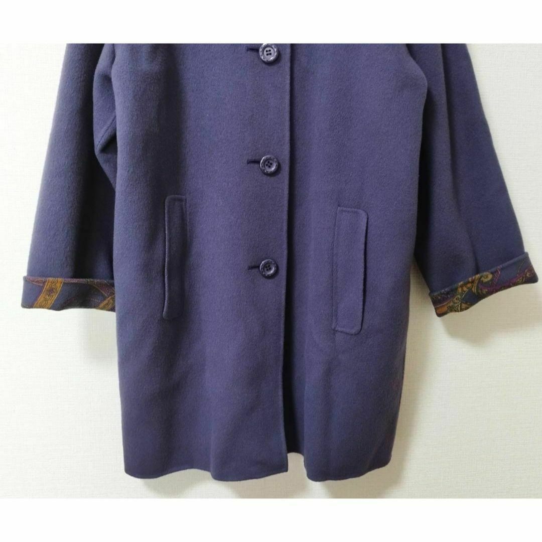 leilian - 美品 Leilian 裏地スカーフ柄 丸襟 ロングコート leilian - 美品 Leilian 裏地スカーフ柄 丸襟 ロングコート