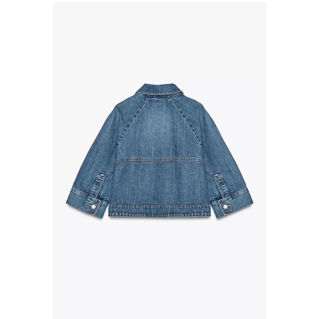 ZARA - 完売品 ZARA TRFケープデニムジャケット M新品タグ付きの ZARA - 完売品 ZARA TRFケープデニムジャケット M新品タグ付きの
