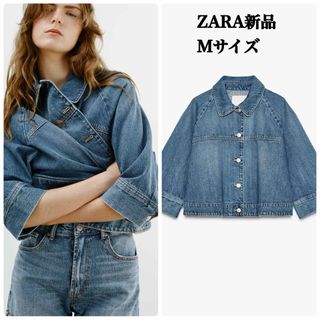 ZARA - 完売品 ZARA TRFケープデニムジャケット M新品タグ付きの ZARA - 完売品 ZARA TRFケープデニムジャケット M新品タグ付きの
