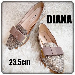 DIANA - DIANA ダイアナ シルバー ラメニットチュール 24cmの DIANA - DIANA ダイアナ シルバー ラメニットチュール 24cmの