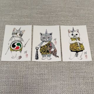 ヒグチユウコ - ボリス雑貨店 ポストカード 3枚セット 雷様 ヒグチユウコ - ボリス雑貨店 ポストカード 3枚セット 雷様