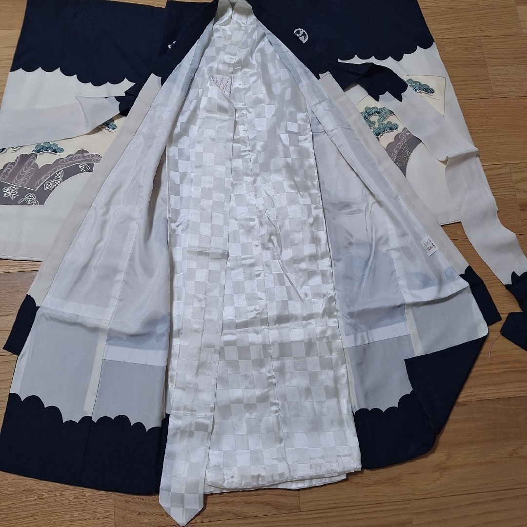 お宮参り 着物 正絹 男の子 祝着 産着 セレモニー レトロ 鷲 鷹 キッズ/ベビー/マタニティのメモリアル/セレモニー用品(お宮参り用品)の商品写真