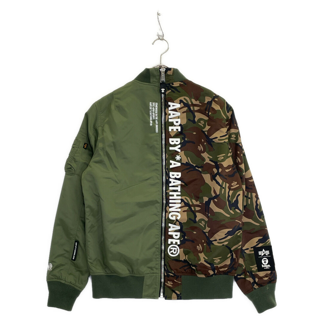 A BATHING APE - アベイシングエイプ リバーシブル カモフラ×カーキ MA-1 A BATHING APE - アベイシングエイプ リバーシブル カモフラ×カーキ MA-1