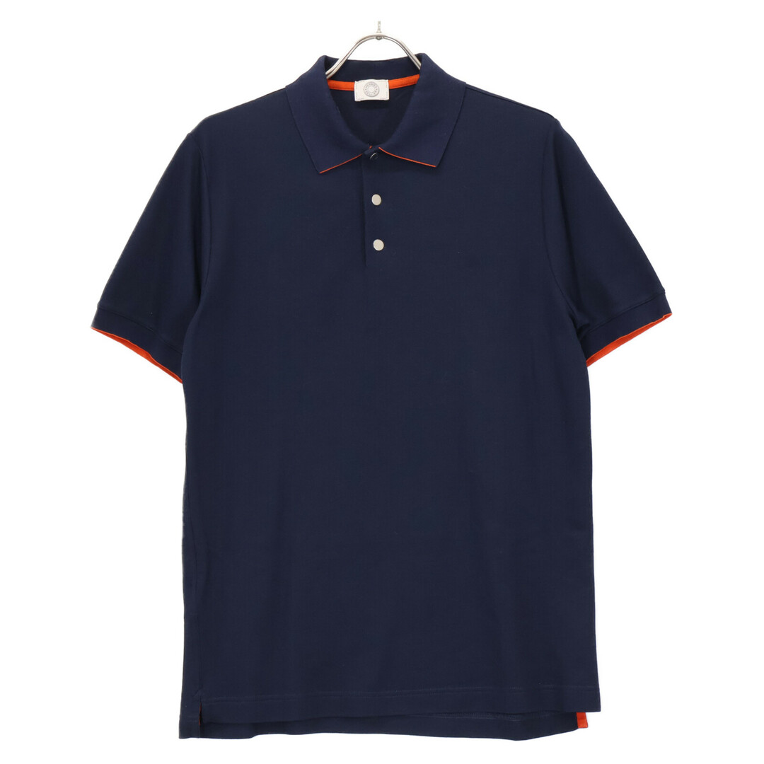 HERMES - エルメス ネイビー×オレンジ セリエ釦 ポロシャツ Lの通販 by エコ HERMES - エルメス ネイビー×オレンジ セリエ釦 ポロシャツ Lの通販 by エコ