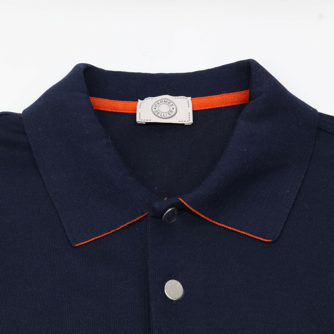 HERMES - エルメス ネイビー×オレンジ セリエ釦 ポロシャツ Lの通販 by エコ HERMES - エルメス ネイビー×オレンジ セリエ釦 ポロシャツ Lの通販 by エコ