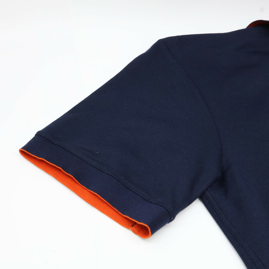 HERMES - エルメス ネイビー×オレンジ セリエ釦 ポロシャツ Lの通販 by エコ HERMES - エルメス ネイビー×オレンジ セリエ釦 ポロシャツ Lの通販 by エコ